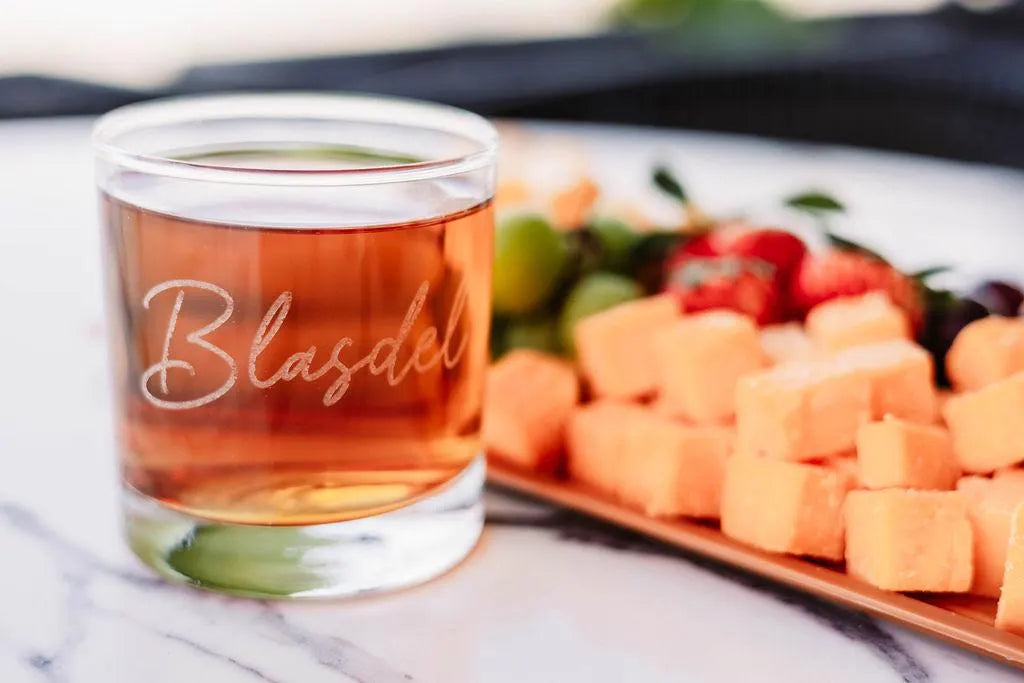 Engraved Name Wine & Rocks Glasses