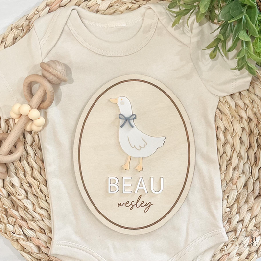 Goose Baby Announcement Sign