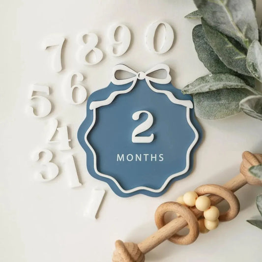 Interchangeable Number Bow Monthly Milestone Markers