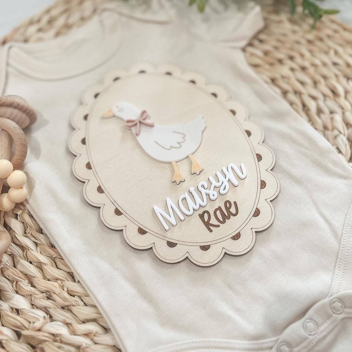 Goose Baby Announcement Sign