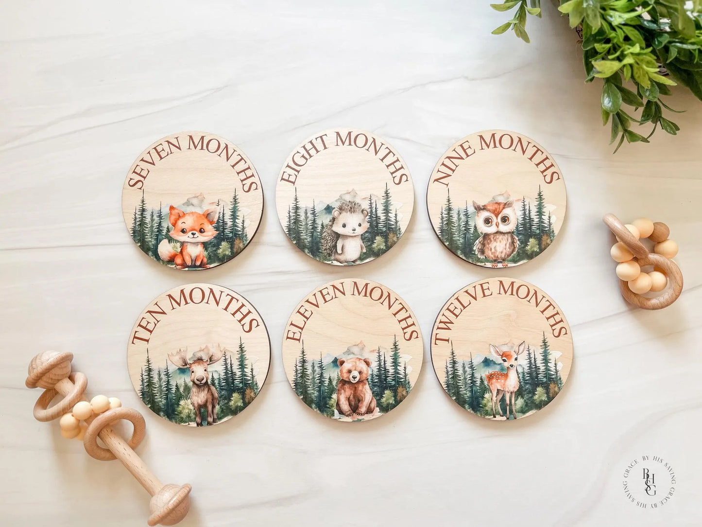 Woodland Closet Dividers & Matching Monthly Milestone Markers