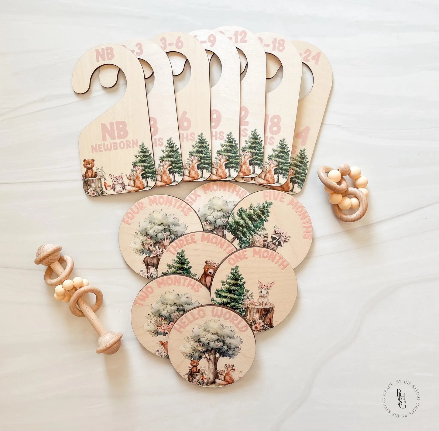 Woodland Closet Dividers & Matching Monthly Milestone Markers