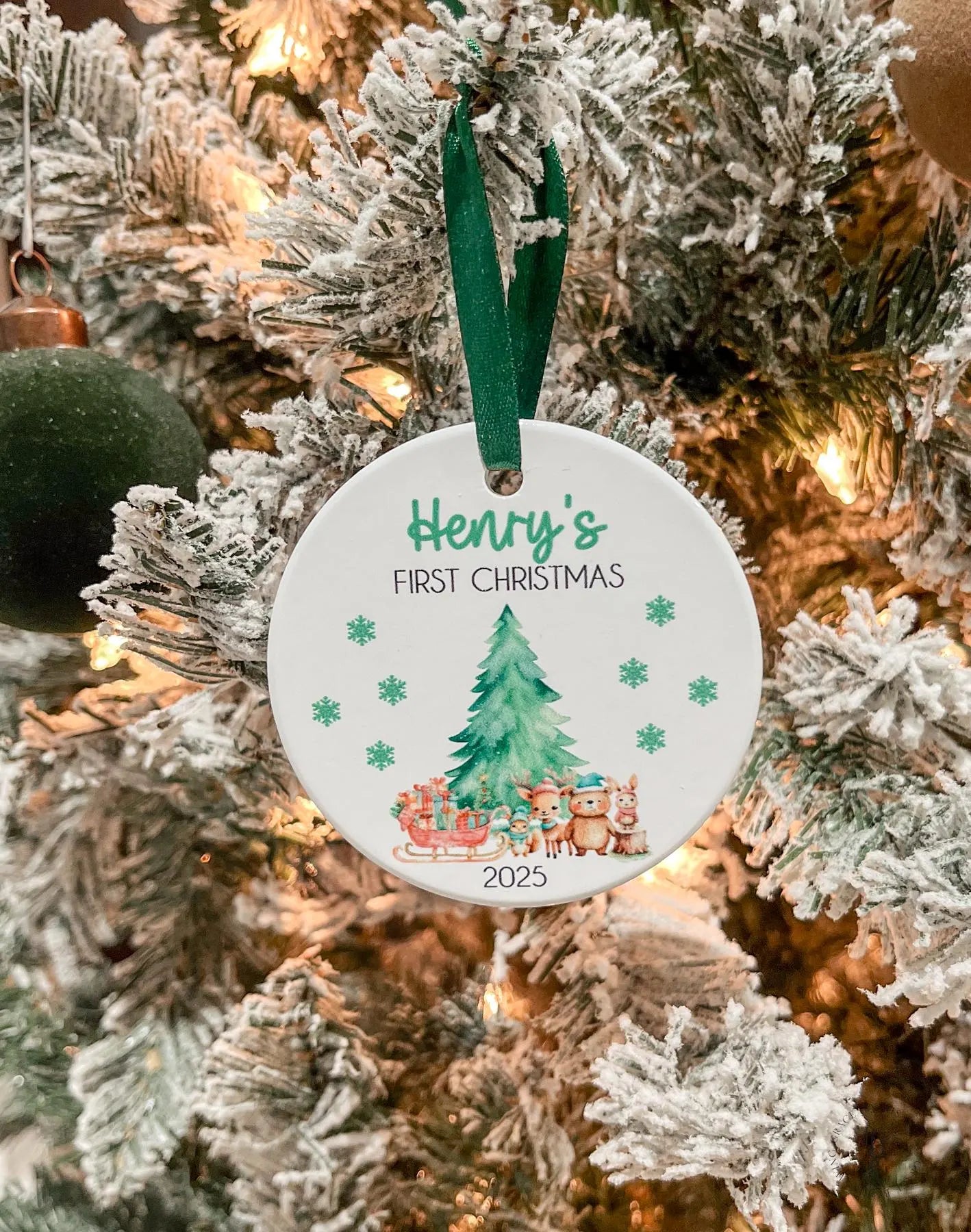 First Christmas Ceramic Ornament For Baby