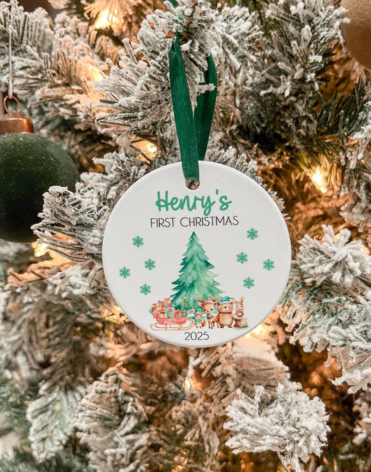 First Christmas Ceramic Ornament For Baby