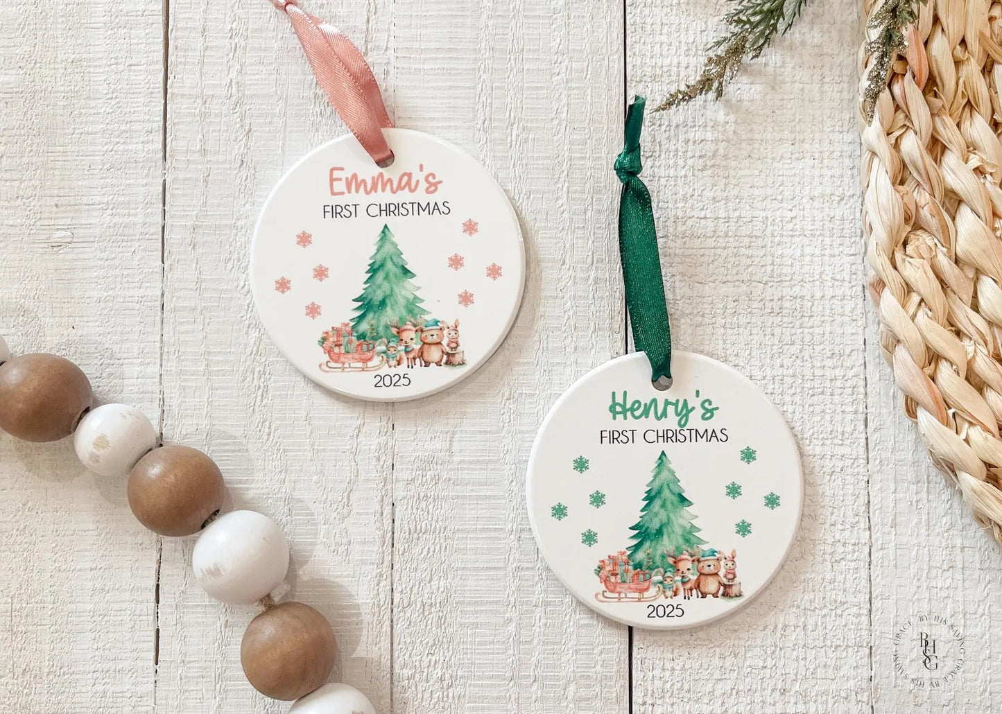 First Christmas Ceramic Ornament For Baby