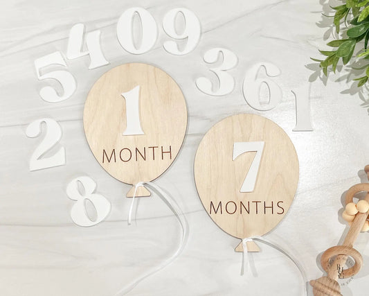 Interchangeable 3D Balloon Monthly Milestone Discs For Baby Photos