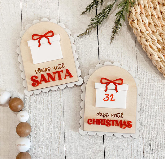 Dry Erase Countdown To Christmas Sign
