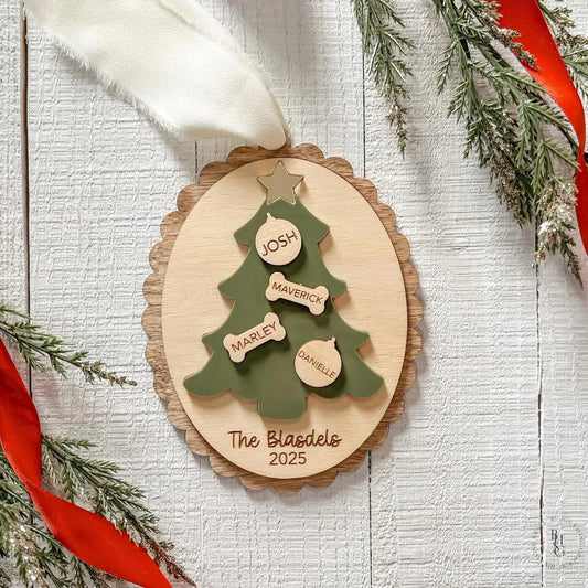 Family Christmas Tree Ornament