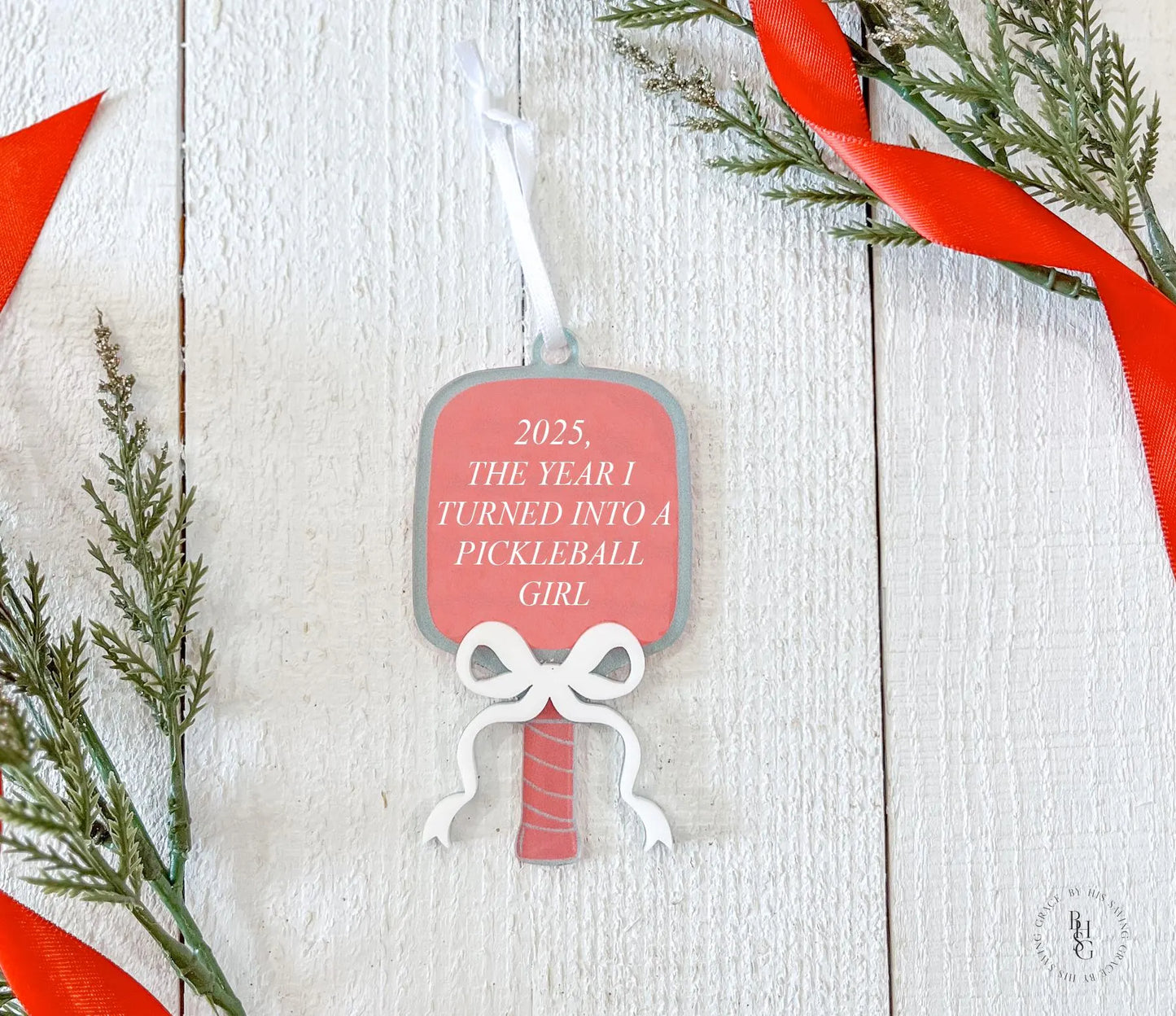 Pickleball Christmas Ornament