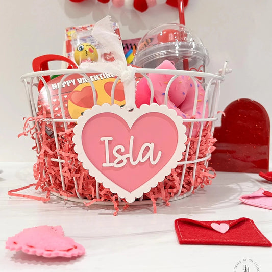 Scalloped Heart Basket Tag