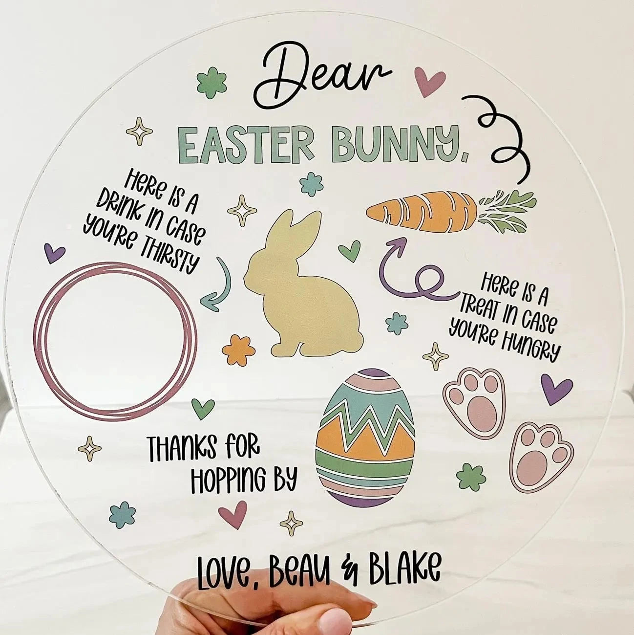 Treats for The Easter Bunny Serving Board