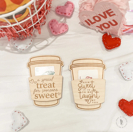 Valentine's Day Coffee Cup Gift Card Holder