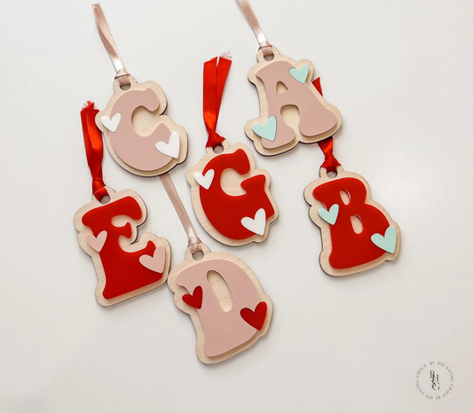 Retro Letter Valentine's Tag