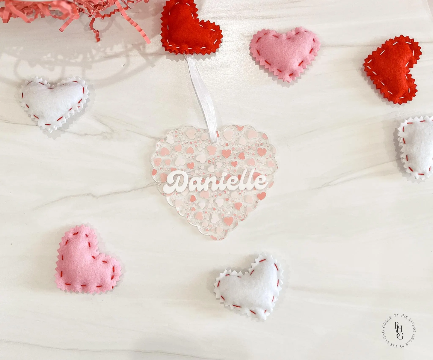 Scalloped Heart Valentine's Tag