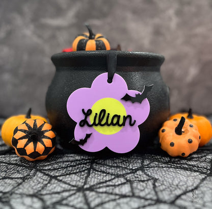 Daisy Halloween Name Tag with UV Printed Design