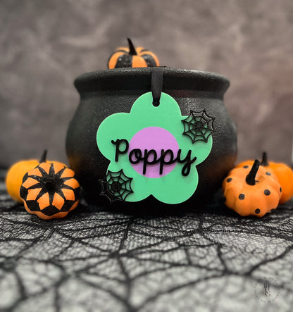 Daisy Halloween Name Tag with UV Printed Design