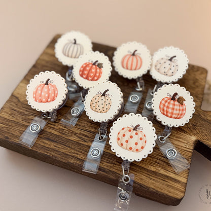 Vintage Pumpkin Badge Reel