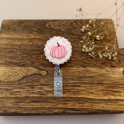 Happy Ghost or Pumpkin Halloween Badge Reel