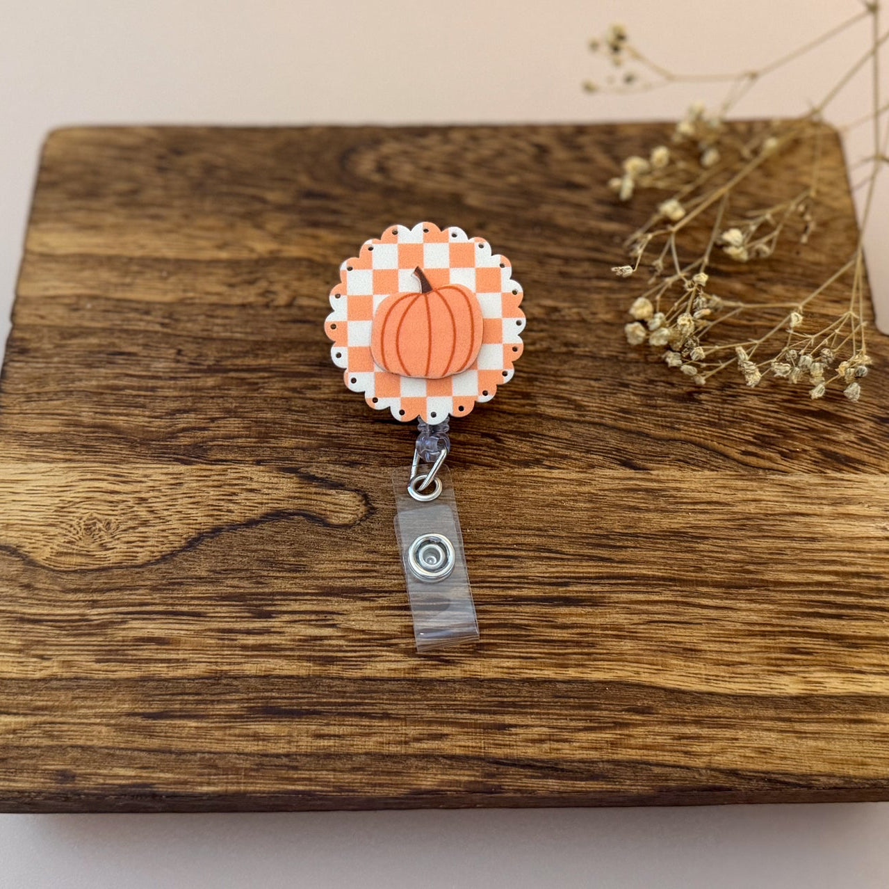Happy Ghost or Pumpkin Halloween Badge Reel