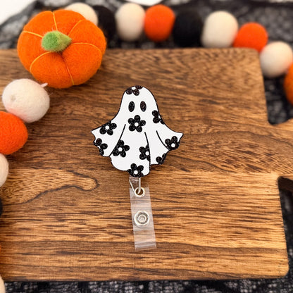 Daisy Glitter Ghost Badge Reel