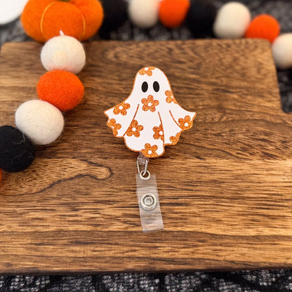 Daisy Glitter Ghost Badge Reel