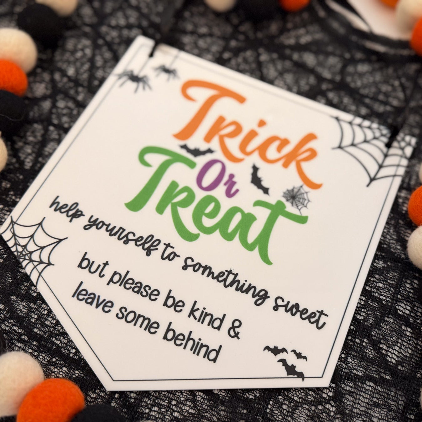 Trick or Treat Candy Bucket Sign