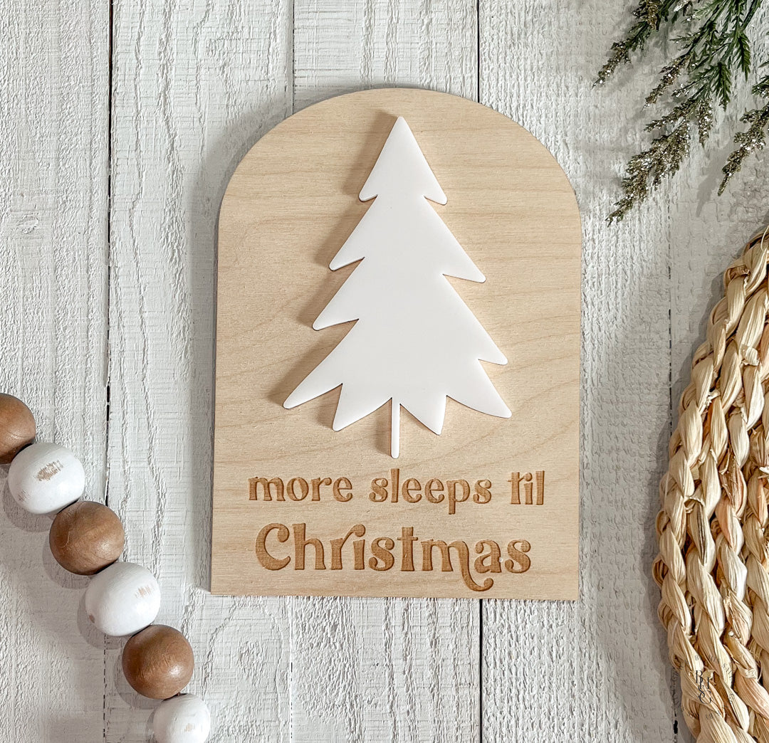 More Sleeps Til Christmas Countdown Sign