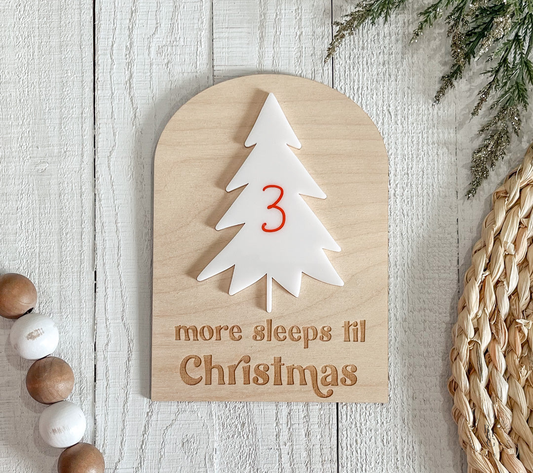 More Sleeps Til Christmas Countdown Sign