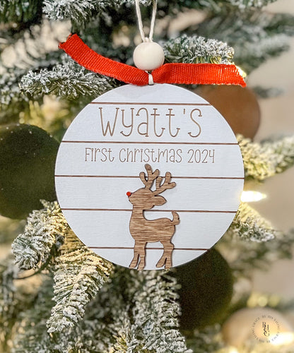 Wooden First Christmas 2024 Ornament