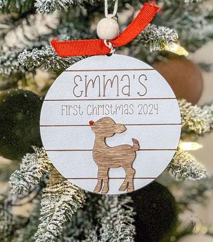 Wooden First Christmas 2024 Ornament