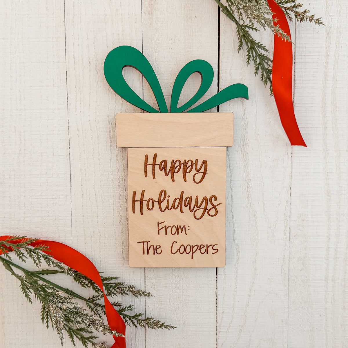 Merry Christmas & Happy Holidays Christmas Gift Card Holder