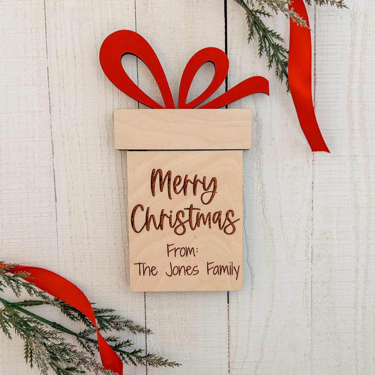Merry Christmas & Happy Holidays Christmas Gift Card Holder