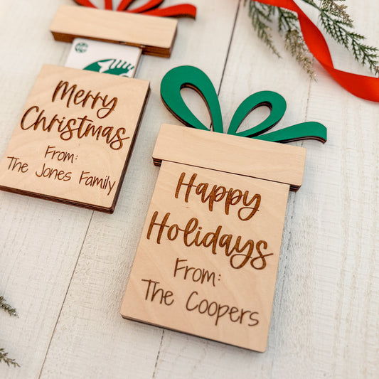 Merry Christmas & Happy Holidays Christmas Gift Card Holder