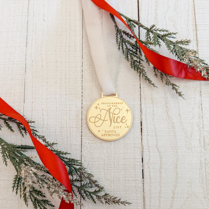 Santa's Official Nice List Medal & Certificate