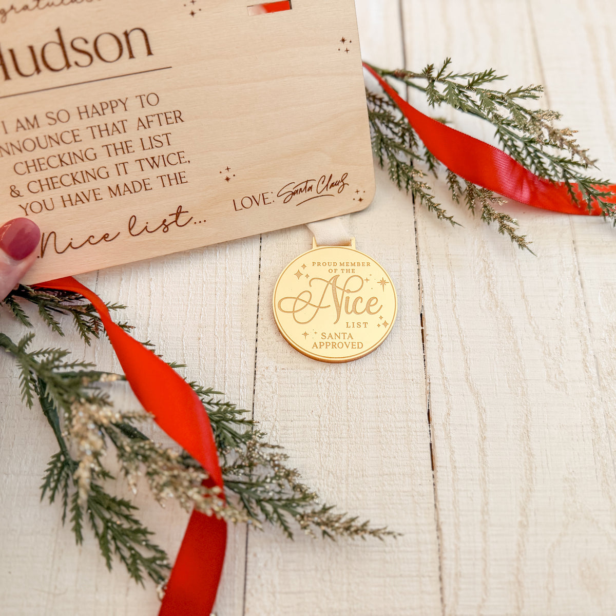 Santa's Official Nice List Medal & Certificate