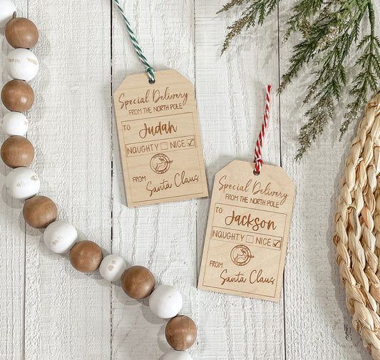 Special Delivery Wooden Gift Tag