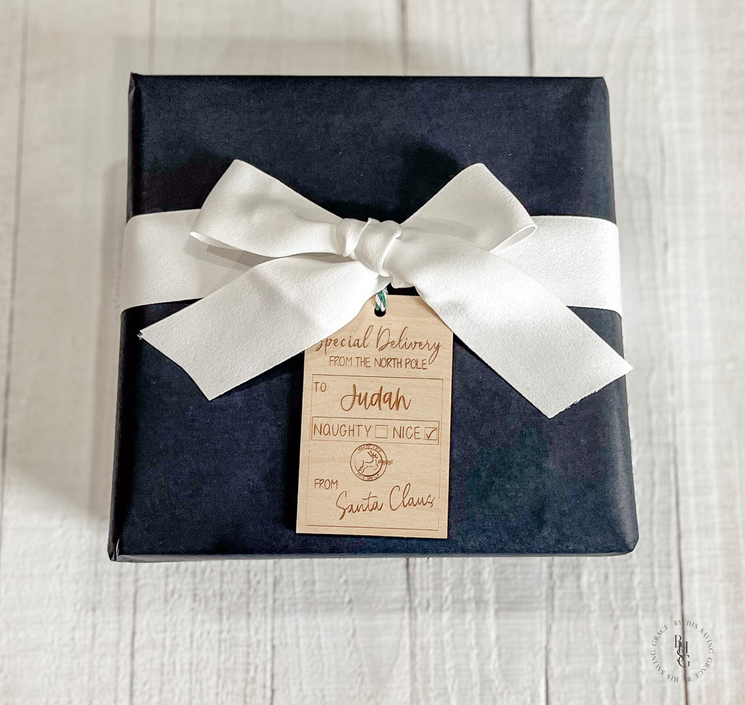 Special Delivery Wooden Gift Tag