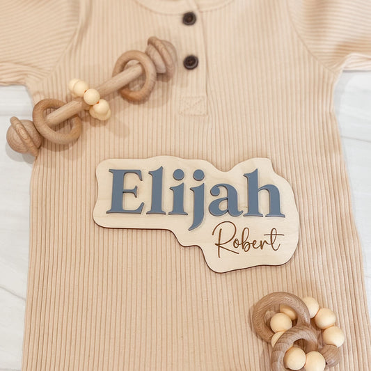 Layered Nameplate Sign