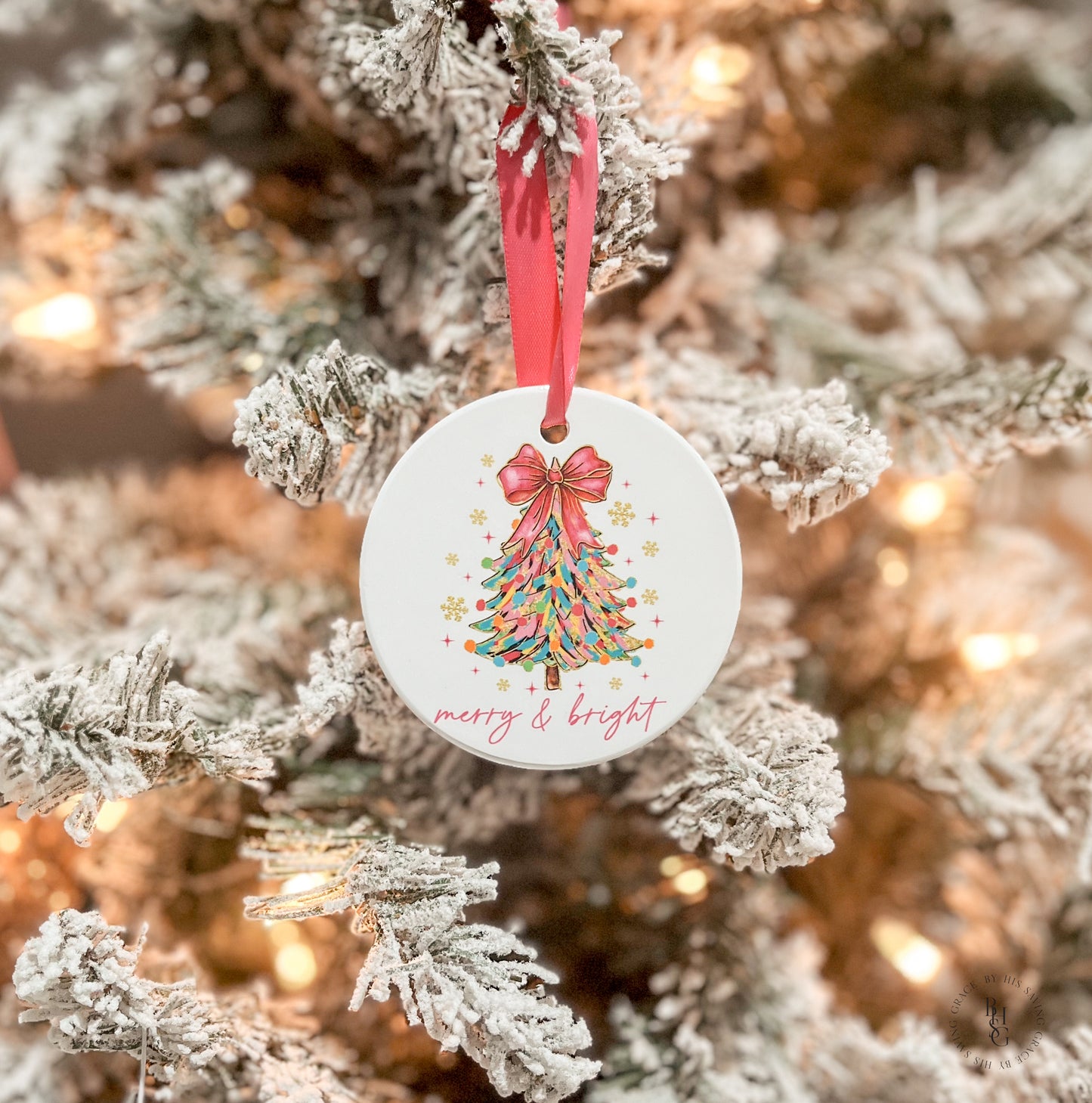 Whimsical Ceramic Christmas Ornament