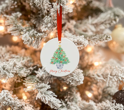 Whimsical Ceramic Christmas Ornament