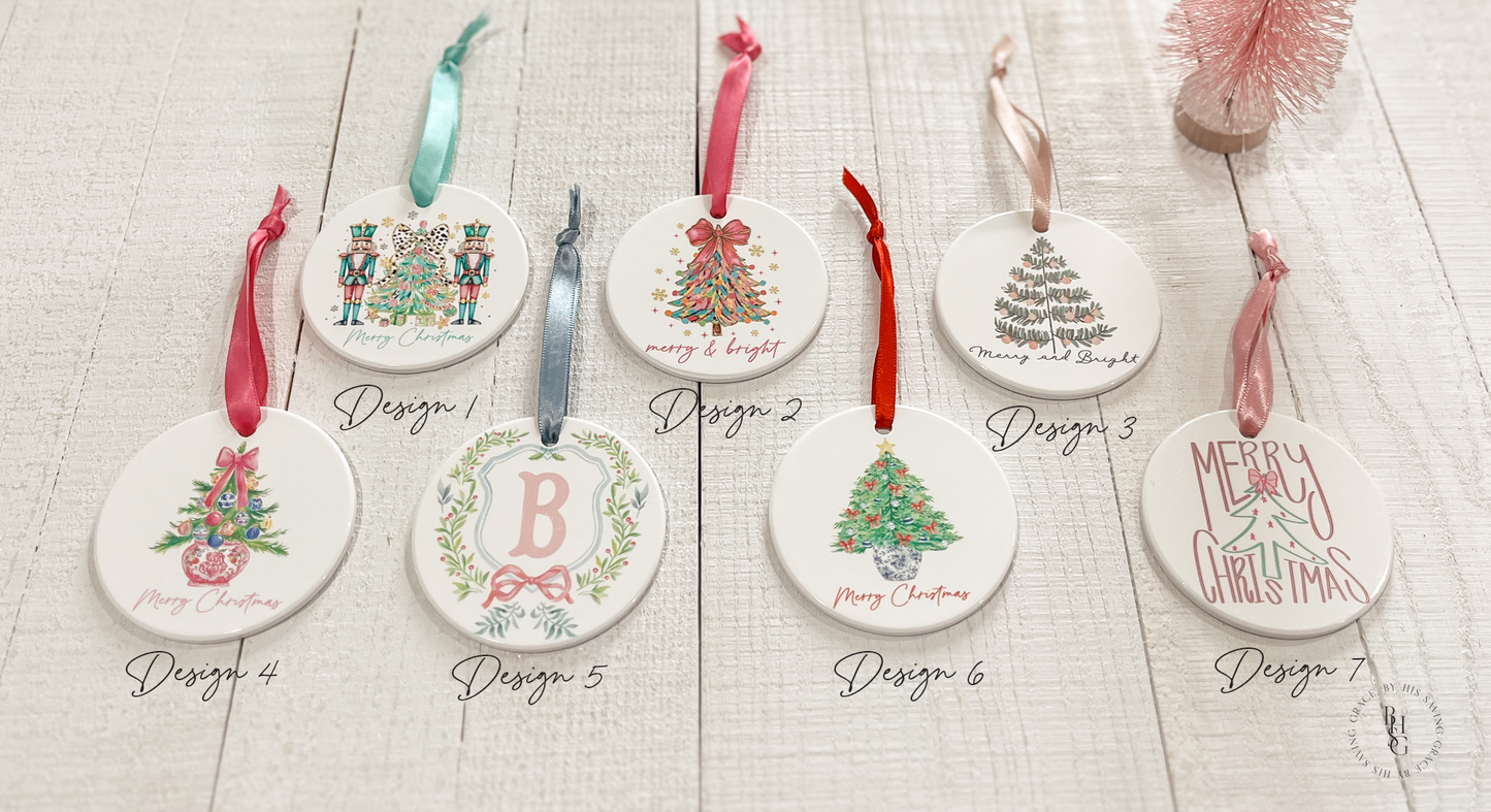 Whimsical Ceramic Christmas Ornament