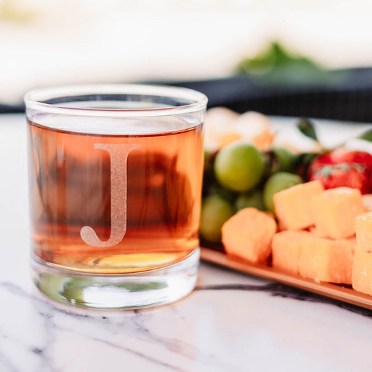 Initial Rocks Glass Drinkware – By His Saving Grace
