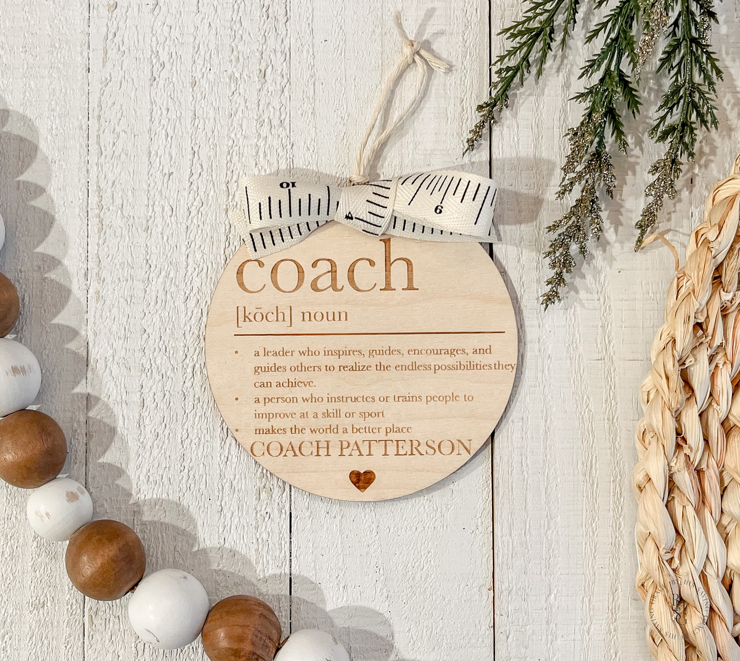 Wooden Coach Ornament