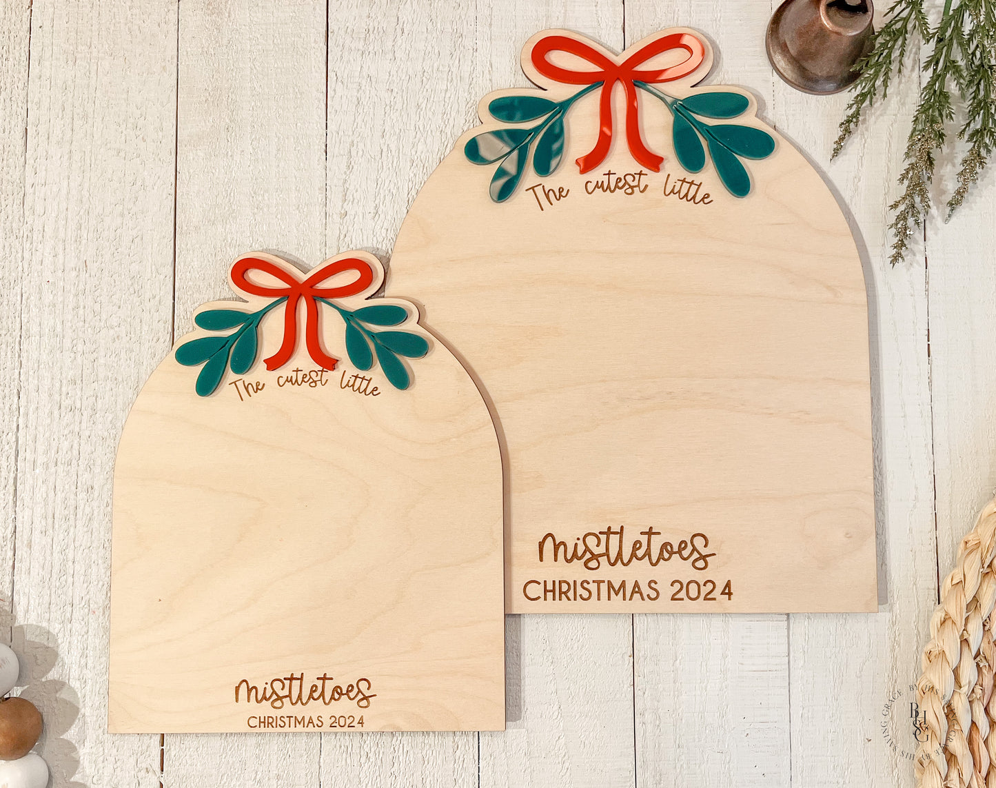 The Cutest Littles Mistletoes Footprint Sign