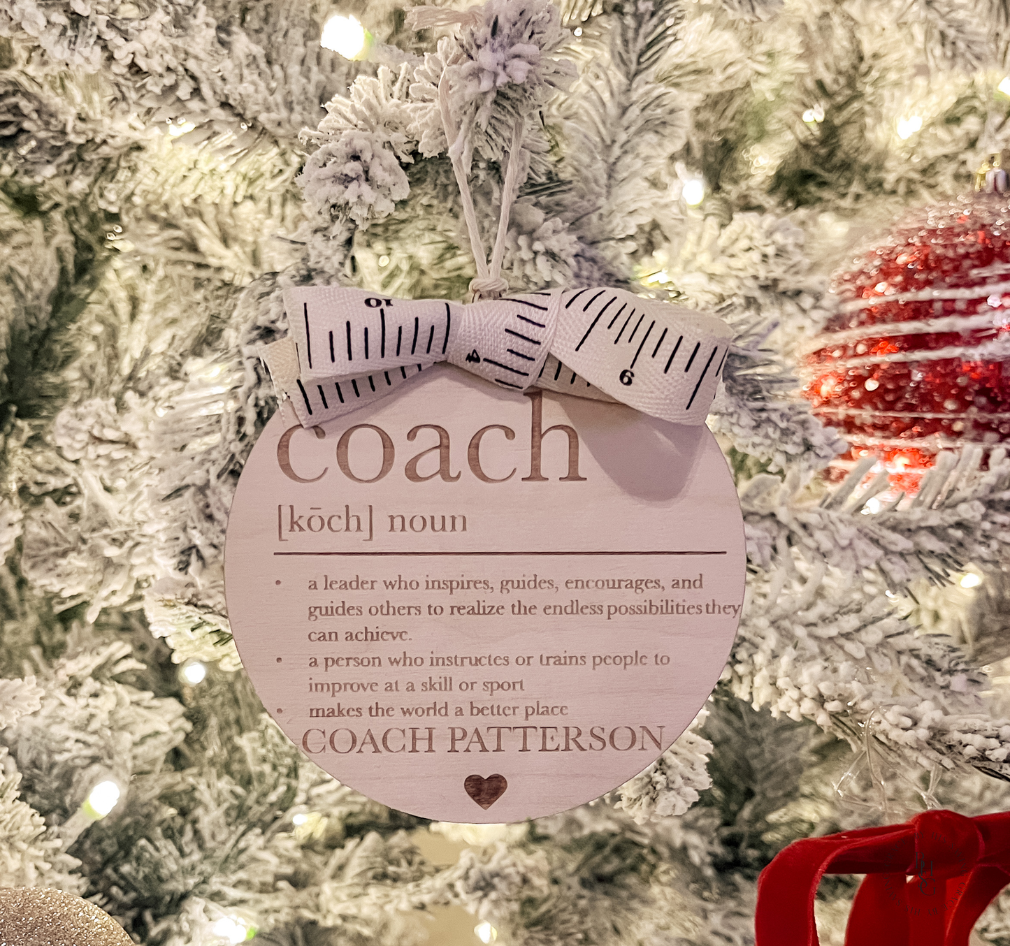 Wooden Coach Ornament