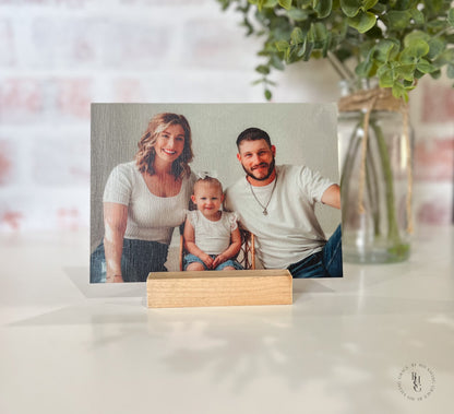 Custom UV-Printed Wooden Photo Plaque with Stand