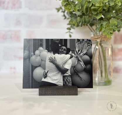 Custom UV-Printed Wooden Photo Plaque with Stand