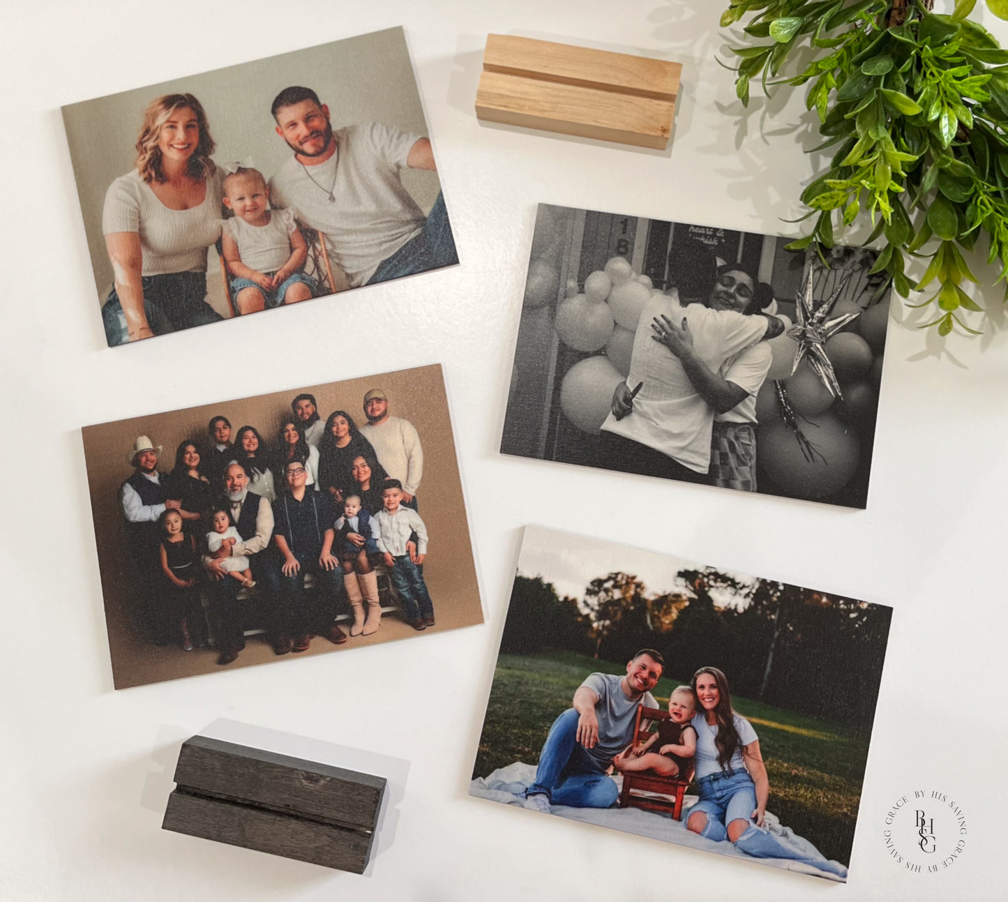 Custom UV-Printed Wooden Photo Plaque with Stand