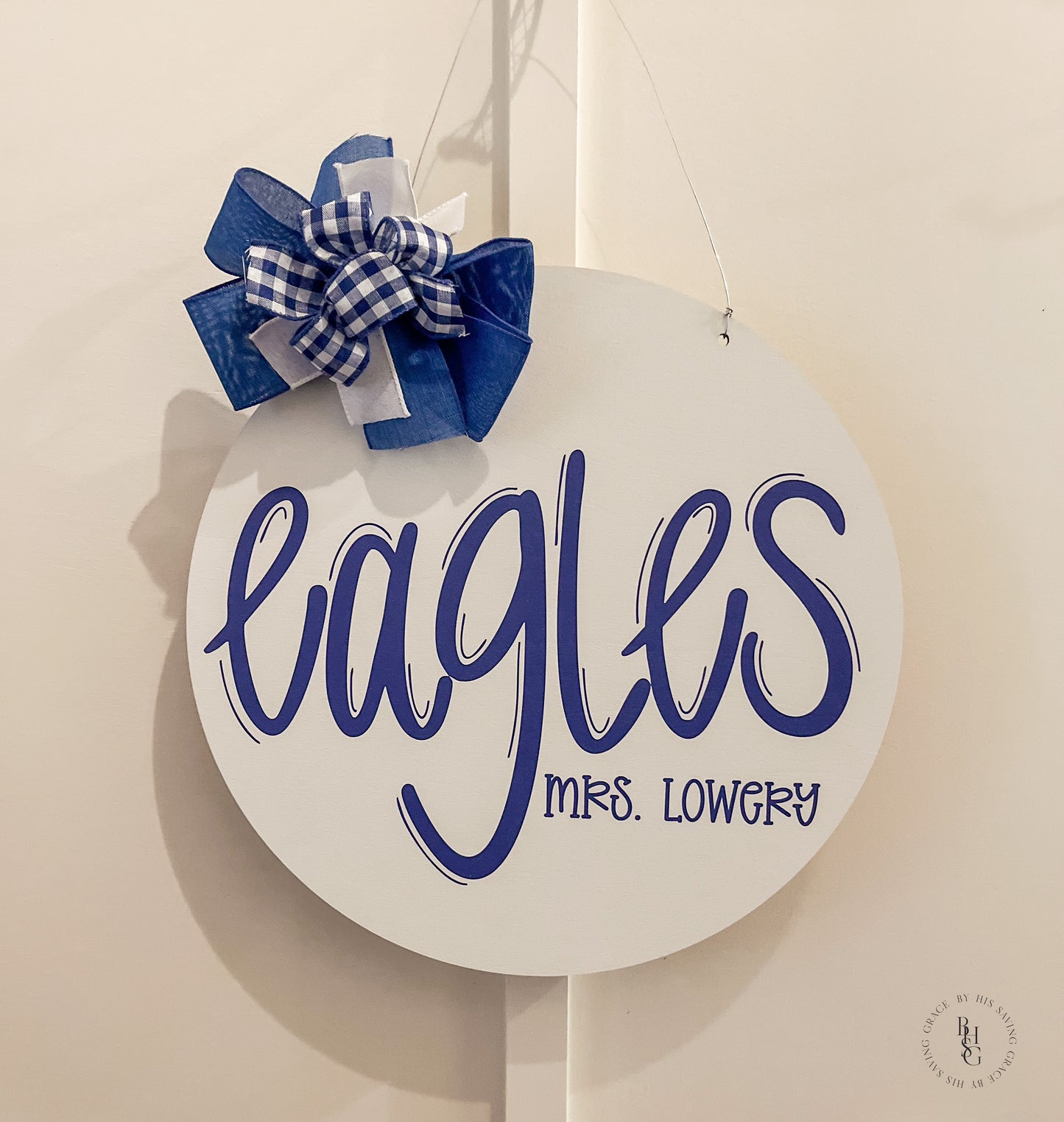 Personalized Eagles Door Hanger