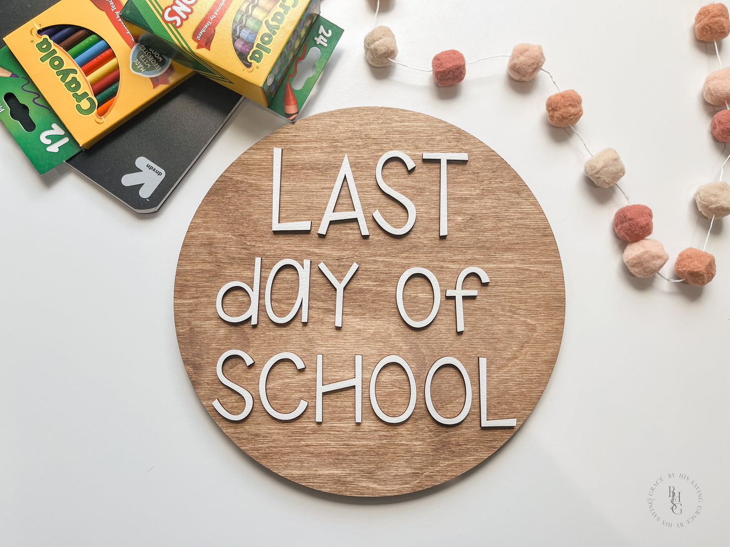 Reversible First and Last Day of School Sign